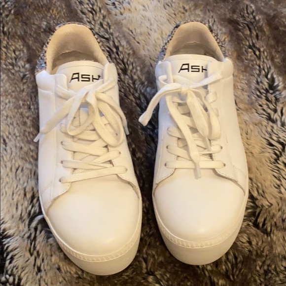 SOLD Ash Platform Sneaker with Snake Embossed Heel - Picture 6 of 8